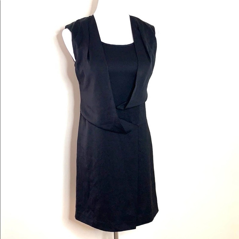 Wanko Black Drape Top Dress
